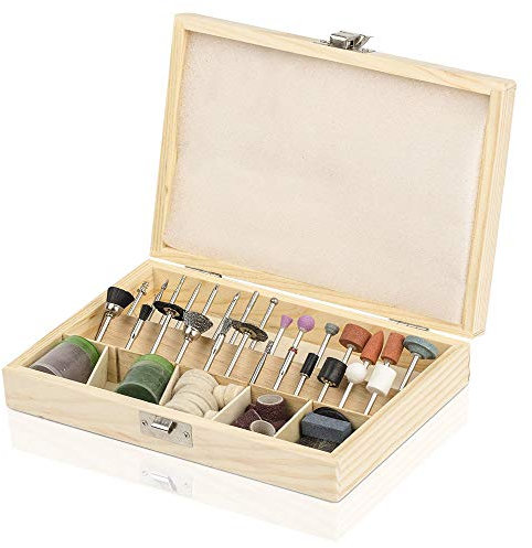 Kit d'accessoires pour outils rotatifs, 100 pièces, accessoires pour meuleuse électrique multifonction avec une boîte de rangement pour gravure, meulage, polissage, nettoyage, outils de détartrage