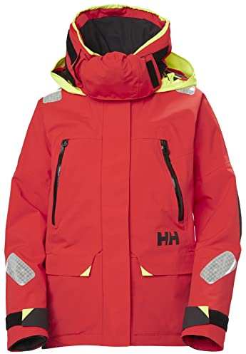 Helly-Hansen Skagen Offshore Jacket - Premium Women's Waterproof Raincoat, Breathable & Windproof, Ideal for Sailing, 222 Alert Red - M