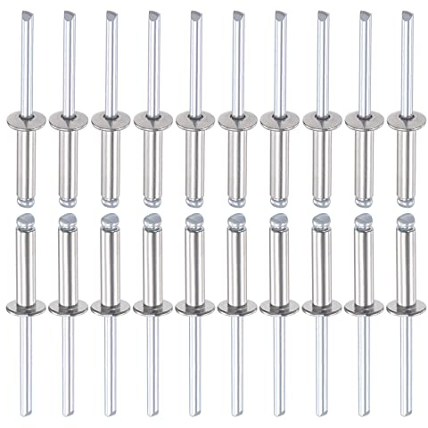 DTGN 5 mm x 20 mm (DxL) blindnitar – 25 pack – bra för maskinanslutning – 304 rostfritt stål kupol öppen ände nitar
