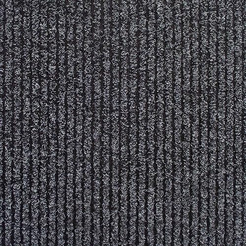 Grandismo Anthracite Entrance Barrier Matting - Ribbed Fibres - 1m or 2m Width - Heavy Duty Mat - Hallway - Foyer - Lobby Reception - Door Mat - Roll 2 Metre Lenght x (2m Width)