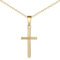 MATERIA Kreuz Anhänger Halskette Gold - Damen Silber 925 vergoldet KA-305-Gold_K143