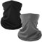 LIURFLNC 2 Stück Schlauchschal Herren, Halstuch Herren, Elastisch Waschbar Multifunktionstuch Herren, Neckwarmer Schnelltrocknend Winddicht Schwarze Maske Warmer für Herren Damen Outdoor Sonnenschutz