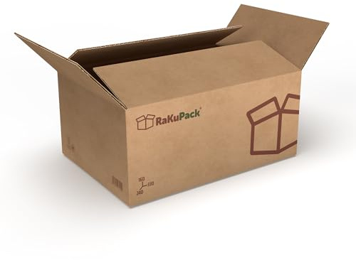 RaKuPack fraktkartong 25 st vikbar kartong 330 x 240 x 160 mm brun förpackningskartong olika storlekar