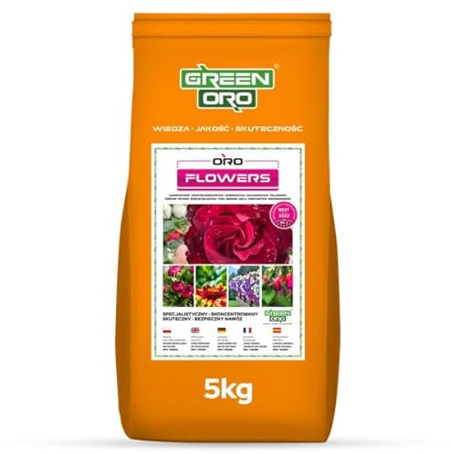 GREEN ORO ORO FLOWERS 5KG – Langzeitdünger für Rosen und Beetblumen, Spezialdünger