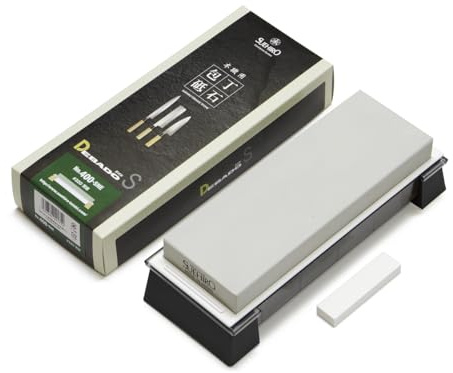 Suehiro Debado S [Standardgröße] 400-SNE Schleifstein, grobe Körnung #320, nicht saugfähiger Schleifstein, mit Sockeltyp