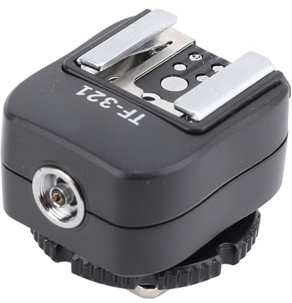 Adaptador de Zapata para Flash TF-321, con Puerto de Sincronización de PC, Adaptador de Zapata para Flash a PC para Flash Serie E-TTL