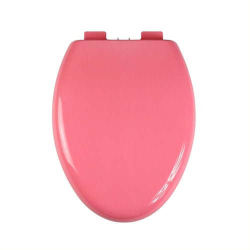 Brigtviee Klobrille,Toilettendeckel Mit Absenkautomatik Wc Sitz Wc Deckel Klodeckel V Form Klositz Aus Pp Toilet Seat Farbiger Toilettensitz Einfache Montage Toilettenbrille,Rosa