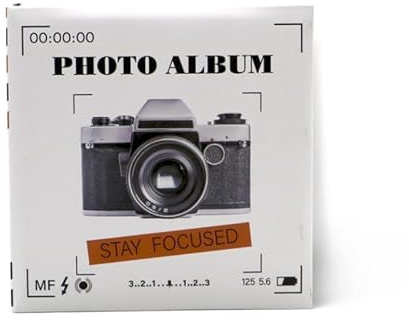 Demark - Álbum de Fotos Eslipin SW105 - Álbum para 200 Fotos de 11,4x15,2 cm - Tamaño Exterior 24x22 cm, con Hojas Blancas y memo - Ideal para organizar y conservar Tus Recuerdos