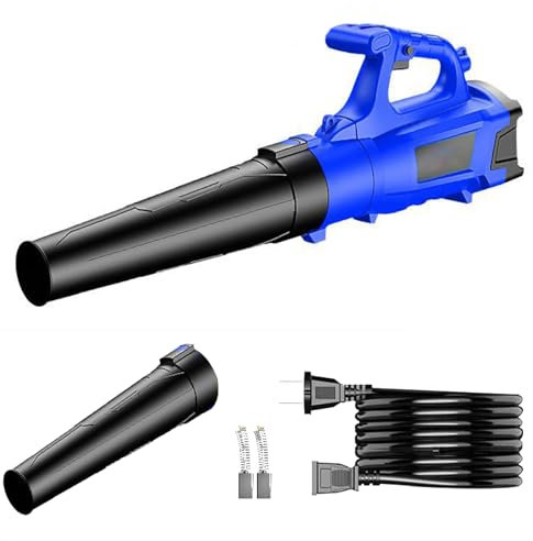 KLYDBMYT Soplador de Hojas inalámbrico de 7000 W, Aspirador y soplador de Hojas, 17 000 RPM, 6 velocidades Ajustables, Aspirador y triturador de Hojas (5000 W, 3 Metros de Cable)
