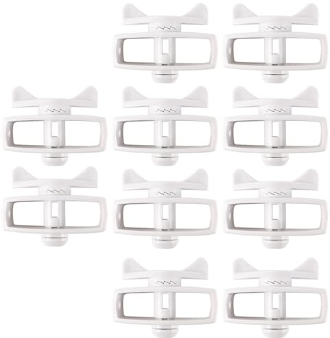 Gorise 10 Pezzi Tenditore a Cricchetto Per Recinzione Elettrica, Tenditore in Linea Riutilizzabile Per Recinzione Elettrica Sicura, Grigio