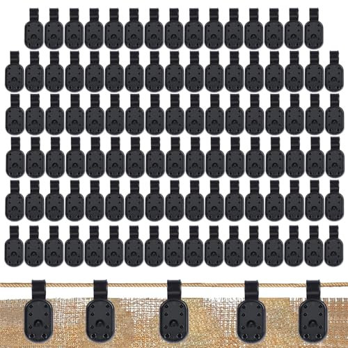 jamgeery Grapas Para Red De Sombra - Pinza Impermeable para Toldo | Sujetador de 100 Unidades para Red Antipájaros, Malla de Sombra e Invernadero