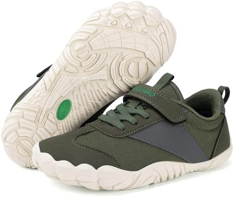 SAGUARO Barefoot Barnskor, minimalistiska, lätta, andningsbara sneakers med bred tå, storlek 25–36