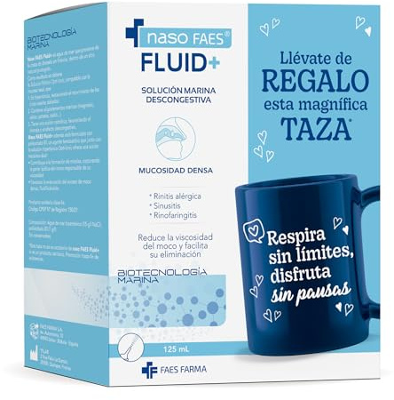 Naso FAES - Fluid+, Spray Nasal Agua de Mar Hipertónica, 125 ml