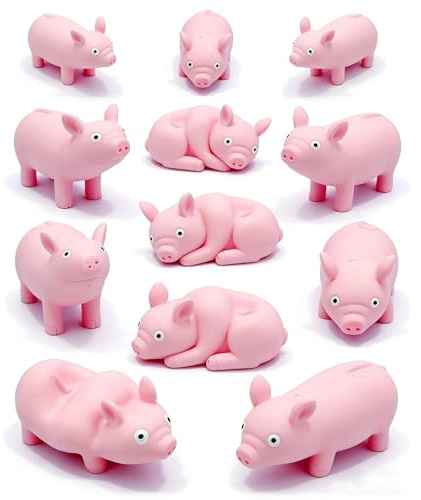 Long-Lasting Piggy Toy, Squeeze soft rubber pig Toys , Piggy Stress Toys, Stretch Pig Stress Ball Squeeze Toy, For Anxiety Relief