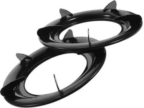 Zerodeko Support Rond Antidérapant en Fer Noir pour Cuisinière à Gaz 2pcs Facile à Installer Cuisine Maison ou Restaurant