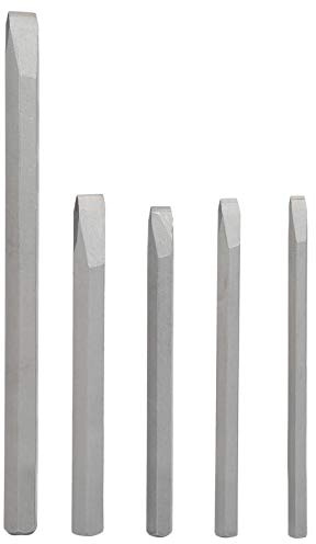 KUIDAMOS Juego de cinceles de 5 Piezas, para Piedras, Cemento, Paredes y hormigón, Juego de cinceles de Alta Resistencia, Herramientas para Trabajar la Madera
