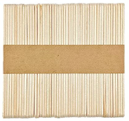 ZHIYE Natural Wooden Lollipop Sticks, 50pcs Ice Cream Sticks with Smooth Edges Kids Craft Popsicle - Lolly Pop Stick, 93 X 10 X 2mm