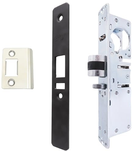 elox Narrow Stile Aluminum Door Mortise Deadlatch Lock, Handing Reversible Latch, 31/32 Backset, w/Bronze Duronodic Finish faceplate