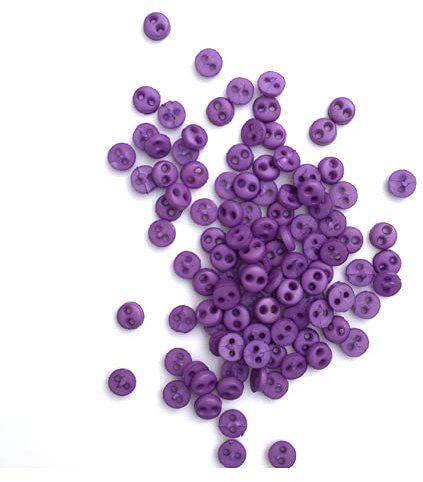 (100 Stück) Mini-Knöpfe, 4 mm, rund, kleine Knöpfe, für Scrapbooking, zum Dekorieren von Kindertüchern