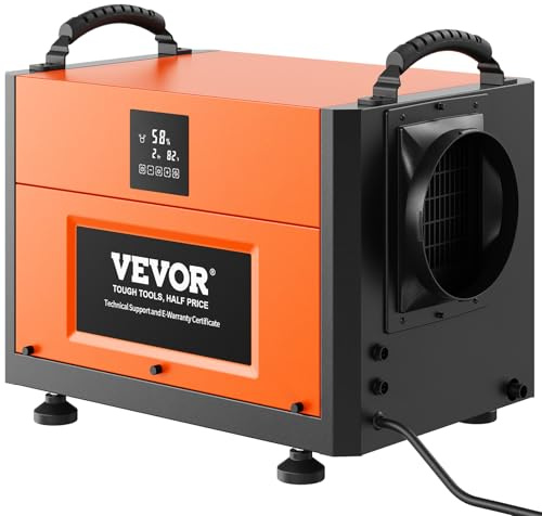 VEVOR 190 Pints Commercial Dehumidifier with Drain Hose for Crawl Spaces, Basements Warehouse & Job Sites, Large Capacity Dehumidifier for Water Damage Restoration, Auto Defrost, CSA Listed