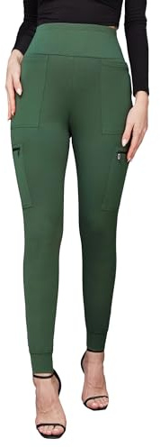 Miss Chase Women's Relaxed Treggings, green, L