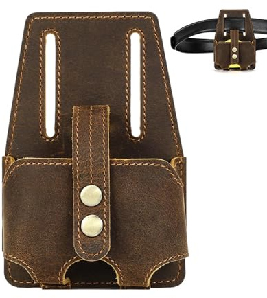 Maßband-Halter, Premium-Leder-Maßbandhalter, Messwerkzeugtasche, Lederband-Halter, Werkzeug-Halter, Holster-Tasche zum Befestigen am Gürtel für, Elektriker