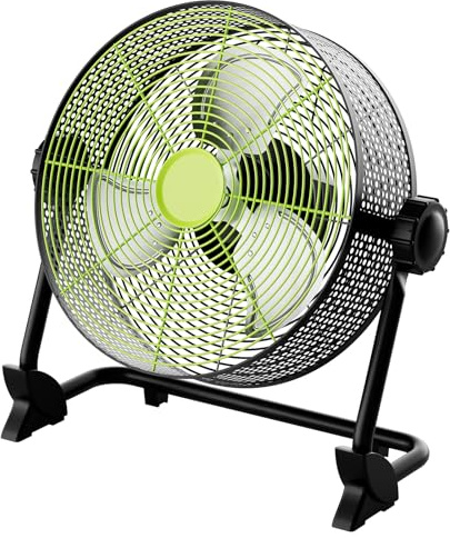 10 Inch Portable Cordless Rechargeable Floor Fan, Whisper Quiet Battery Operated Full Metal Fan, 24H Runtime, 12 Speeds, 12H Timer, USB Charging, for Camping, Outdoor Patio, Home, Garage, Bedroom