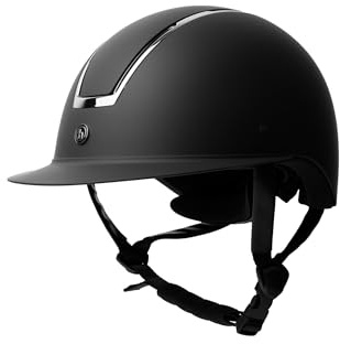 Horze Casque d'équitation pour Femme Atmos Metallic, CE en 1384:2023, Casque réglable