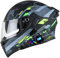 Bluetooth Caschi Da Moto Modulari, Casco Da Moto Integrale Con Doppia Visiera, Casco Ribaltabile Omologato DOT/ECE, Casco Moto Apribili Bluetooth Per Uomini E Donne Adulti 3,XXL=63-64CM