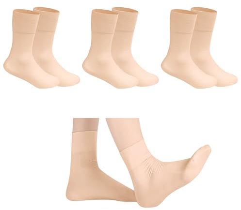 SPATUAMZ 3 pares de calcetines de ballet para niñas, sin costuras, suaves, transpirables, elásticos, para niños, para pies de 15,5 a 17 cm, jazz, yoga, gimnasia