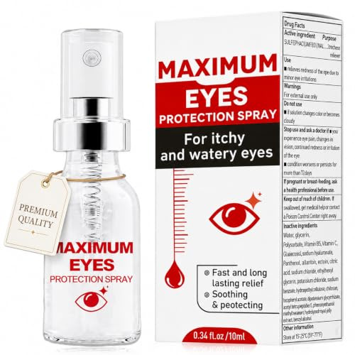 10ml Spray Hidratante Ocular, Calmante Spray Ocular, Aliviar la fatiga ocular, Para El Cuidado De Los Ojos Secos y Cansados, Para Usuarios de Lentes de Contacto