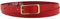 Ledergürtel echt Leder Damengürtel GOLD Schnalle 2 cm breit Hüftgürtel Jeansgürtel Damen Gürtel Casual Jeans schmal business | Vascavi | Made in Germany (90 cm Gesamtlänge 105 cm, Rot)