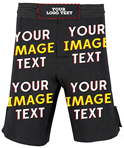 O2TEE Classic MMA Boxing Trunks BJJ Shorts,Black,XS