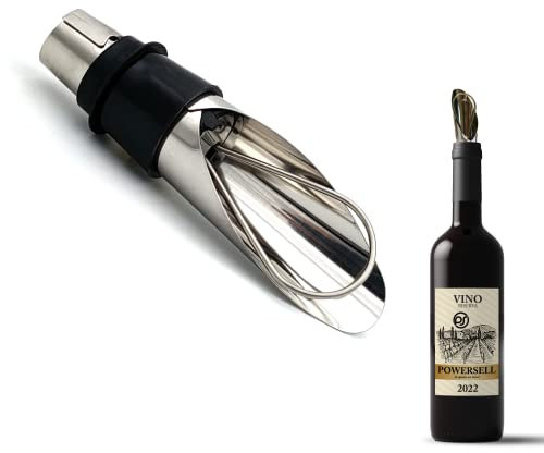 World Trade Tappo Vino Versatore, Tappo Salvagoccia per Bottiglia di Vino, Liquore e Olio in Acciaio Inossidabile, Aerating Beccuccio da Sommelier, Pouring Antigoccia, Wine Pourer Riutilizzabile