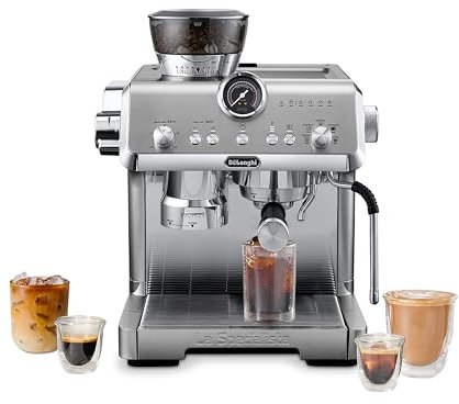 De'Longhi La Specialista Opera Espresso Machine – Cold Brew & Espresso Maker with Smart Tamping, Burr Grinder, Milk Steam Wand/Frother & 19-Bar Pressure – For Lattes & Cappuccinos