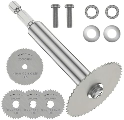 Inside Pipe Cutter for PVC Pipe, 1/4 Hex Shank PVC Plumbing Inside Cutter Internal Plastic Pipe Cutter Set (32mm Saw Blades*3, 44mm Saw Blades*1）Inside Tube Plumbing Pipe Cutter Tool