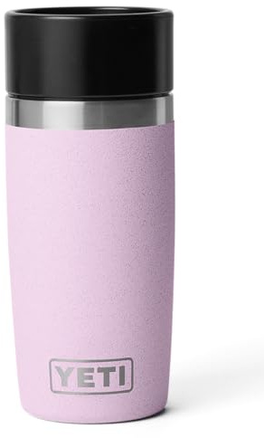 YETI Rambler 12 oz (355 ml) Travel Bottle with 100% Leakproof Hotshot Commuter Cap, Vacuum Insulated Stainless Steel Coffee Flask for Travel & Commute, Cherry Blossom