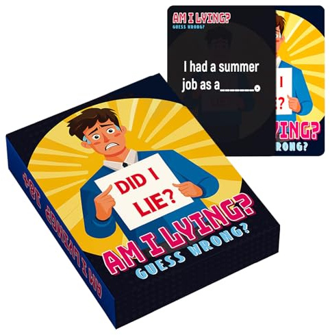 Zyntora Card Games for Adults,Guessing Lies Card Game - Interactive Deck for Company Team Building Birthday Parties Women Men Festival Celebrations Family Gatherings