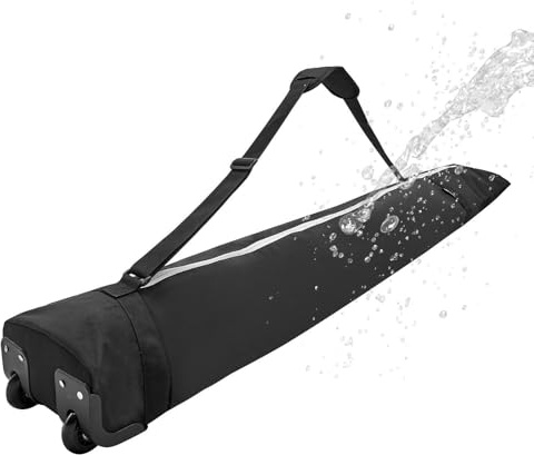 Générique Snowboardväska, justerbar längd snowboardväska med hjul tillbehör utomhussport kapacitet kompatibla äventyr skidåkning på flygplatser e