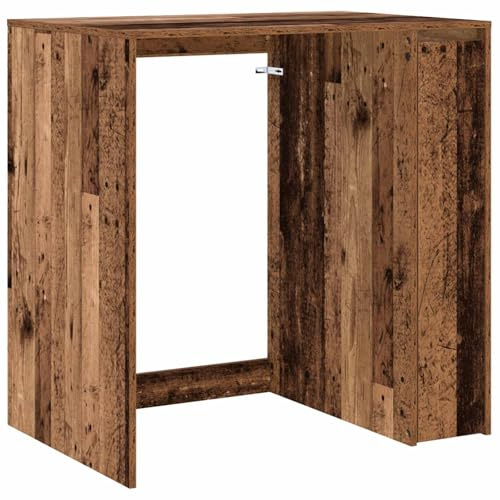 Augerqir Armoire pour machine à laver en bois vieilli, 87 x 60 x 89 cm, avec 2 compartiments, armoire de ménage pour salle de bain, armoire de rangement, armoire polyvalente, stable et imperméable