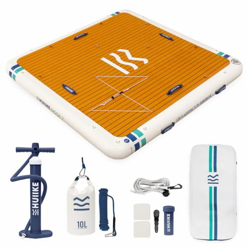 HUIIKE Plataforma Flotante Hinchable Antideslizante 4 Personas hasta 280 kg