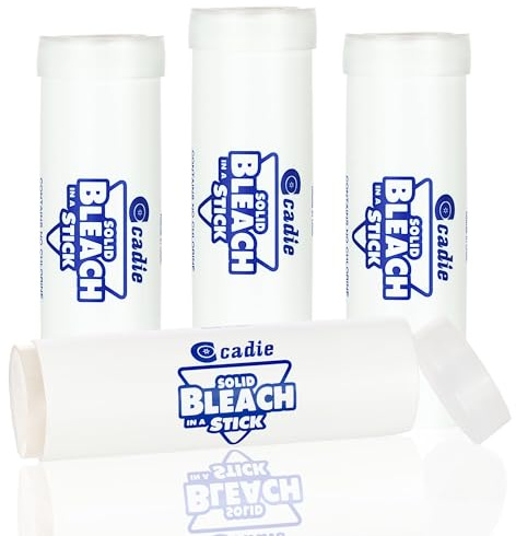 Pack de 4 unidades de blanqueador sólido en una sola barra, a prueba de fugas, sin accidentes e inodoro, elimina las manchas y aclara los colores