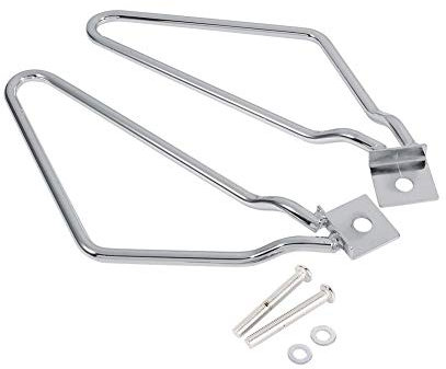 Qiilu - Soporte para maletero, 2 soportes de montaje de alforjas de motocicleta, soporte para moto, plata, default, Motocicleta