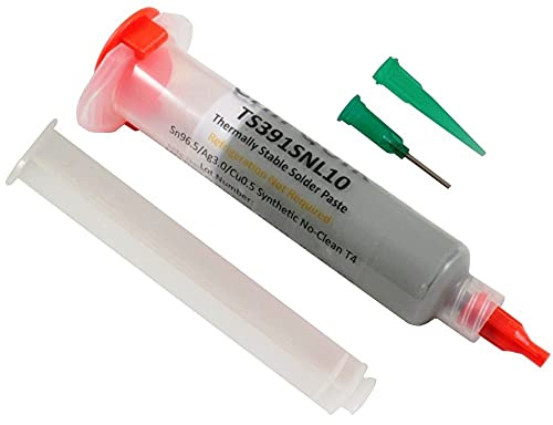 Chip Quik TS391SNL10 Thermally Stable Solder Paste No-Clean Sn96.5/Ag3.0/Cu0.5 T4 (35g syringe)