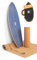 JUCKER HAWAII Balanceboard Ocean Rocker Blue - Geschwungenes Indoor Surf Balance Board mit Rocker Shape - Balanceboard und Trickboard mit Korkrolle und Matte