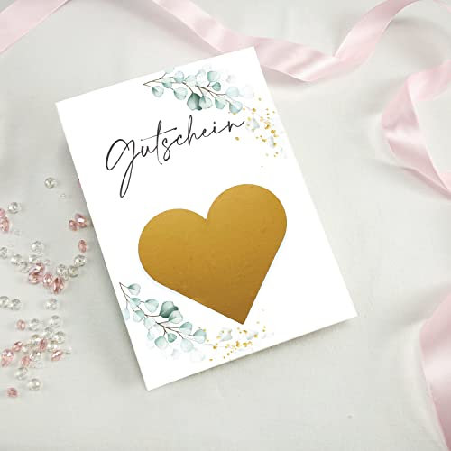 10 Rubbelkarten zum selber beschriften - Gutschein blanco - Rubbellos für eigenen Text Geschenke Geschenkideen als Geschenk Gutschein zum Geburtstag