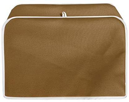 TOADDMOS Copertura marrone per tostapane a 2 fette, con ampia fessura decorativa, piccolo elettrodomestico da cucina, protezione da polvere e impronte digitali