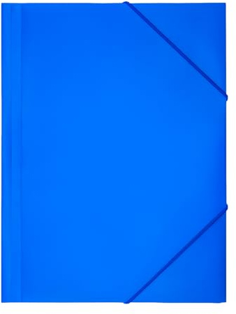 Raylu Paper Carpeta A4 con Gomas Elásticas y Solapas, Carpeta de Plástico Resistente y 100% Reciclable con Cierre Elástico para Documentos, Oficina, Escuela y Organización (A4, Azul)