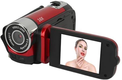Dpofirs 1080P HD Digital Camera, 16X Zoom Vlogging Video Camera with 2.4 Inch Rotatable Screen, 16MP Selfie Cameras with Fill Light for Travel Recording