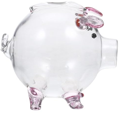 ibasenice Salvadanaio Trasparente Forma Di Maialino Scatola Portamonete Piggy Bank Per Decorativo Per Compleanni e Occasioni Speciali Design Adorabile e Contenitore Per Risparmio
